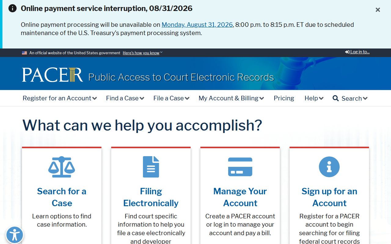 Union County case search comparison image of the official PACER case locator