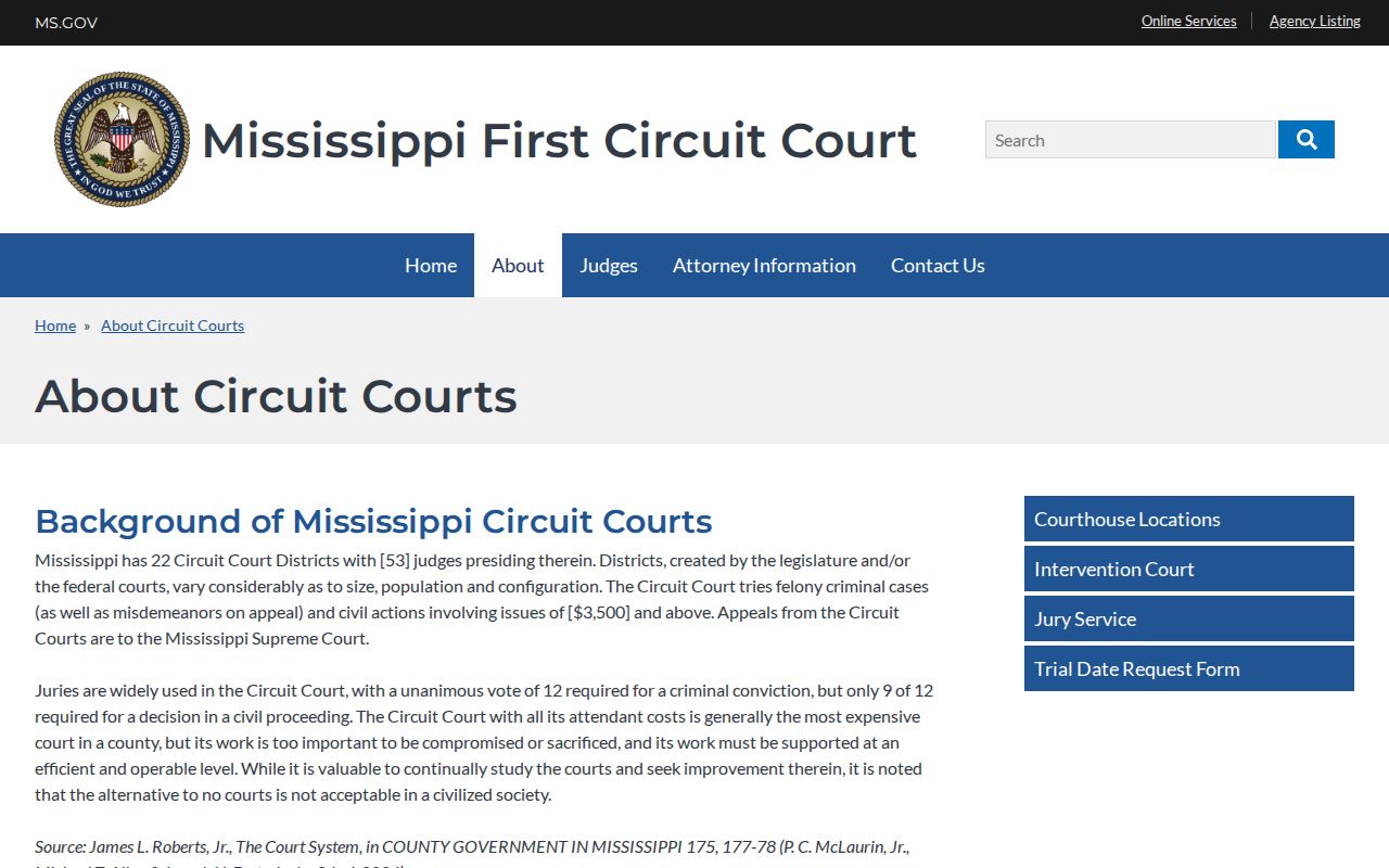 Union County civil court dockets Mississippi circuit-court jurisdiction explainer